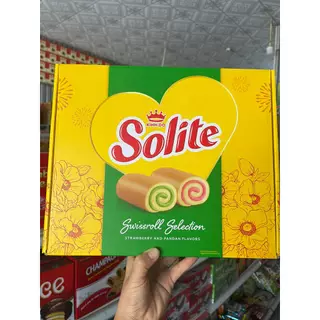 Bánh Solite hộp mẫu Tết kết hợp hai vị lá dứa và dâu hàng chính hãng