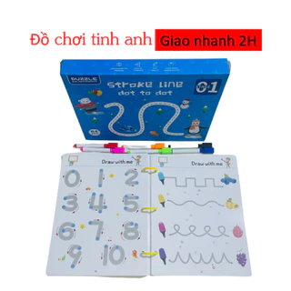 Đồ chơi Giáo dục Montessori tập viết vẽ xóa được cho bé từ 2 - 6 tuổi