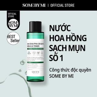 Nước hoa hồng Some By Mi làm sạch da dầu mụn trong 30 ngày AHA-BHA-PHA 30 Days Miracle Toner 150ml (april)