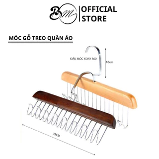 Móc Treo Đồ Đa Năng, Móc Gỗ 8 Móc Treo Đồ Lót, Khăn, Thắt Lưng, Cà Vạt, Áo 2 Dây Xoay 360 Độ Tiện Dụng SP41232764