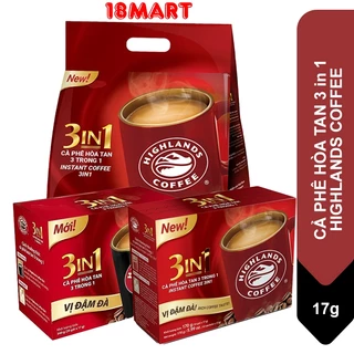 Cà phê hòa tan Highlands Coffee 3in1 bịch 10gói / 20gói / 50gói x 17g