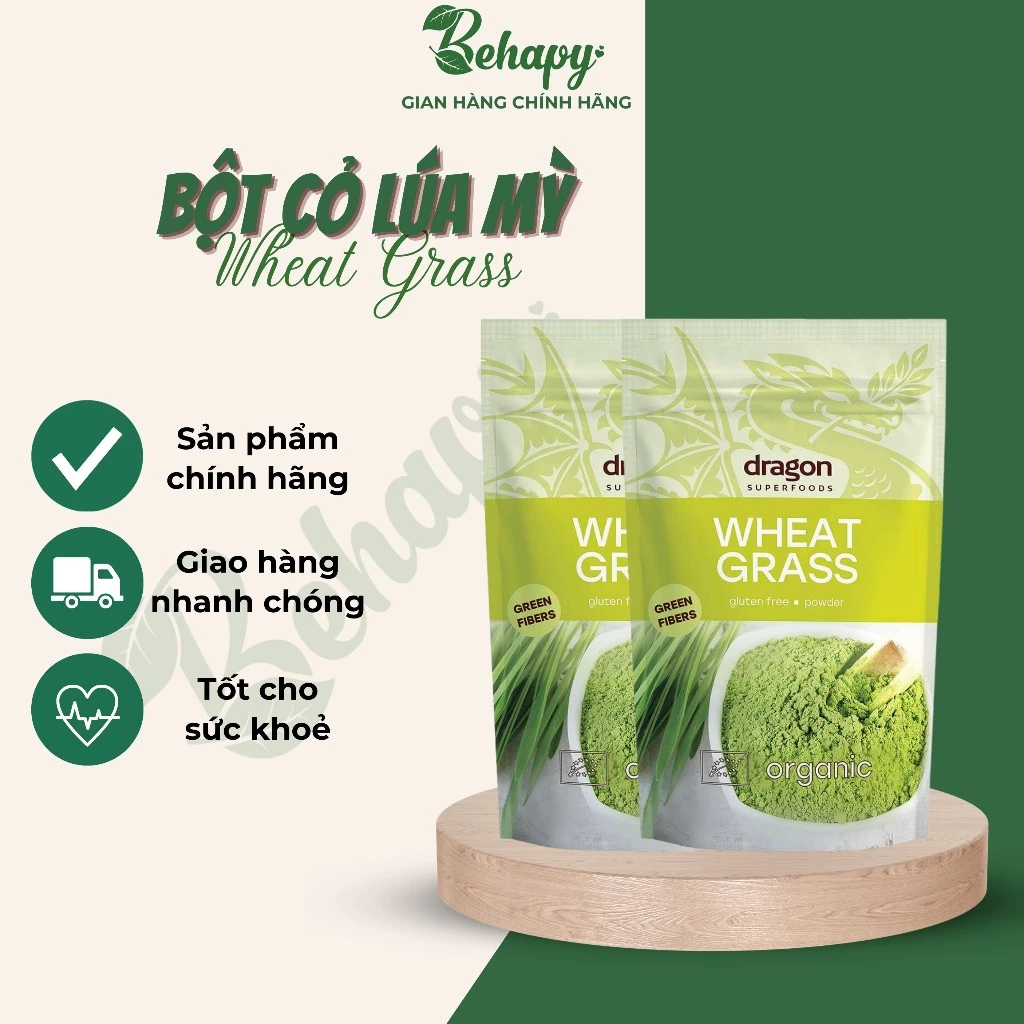 Bột cỏ lúa mì hữu cơ - Dragon Superfoods 150gr