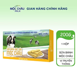 Bánh Sữa Cô Đặc Nguyên Chất Mộc Châu Milk - Hộp Vàng 200g (14 chiếc)