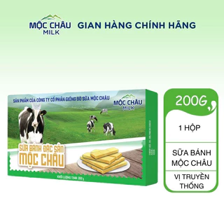 Bánh Sữa Cô Đặc Nguyên Chất Mộc Châu Milk - Hộp xanh 200g (14 chiếc)