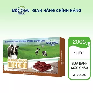 Bánh Sữa Cô Đặc Nguyên Chất Mộc Châu Milk - Vị Cacao Hộp 200g (14 chiếc)