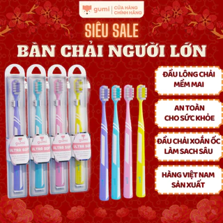 BÀN CHẢI NGƯỜI LỚN GUMI - Bàn chải LÔNG TƠ MỀM, dành cho NGƯỜI LỚN, bảo vệ nướu và răng miệng hiệu quả