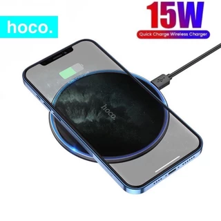 Đế sạc nhanh không dây 15w HOCO nhỏ gọn cho tai nghe đt iphone samsung xiaomi ...