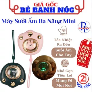 Máy Sưởi Ấm Mini Cầm Tay Hình Chân Mèo Nhiệt Tỏa Ra Đều Pin 2400Mah Sử Dụng 4 -6H Nhỏ Gọn, Máy Massage Sưởi Mini Đa Năng