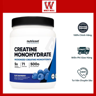 Nutricost Creatine Monohydrate Powder Micronized 500G (100 Servings) nhập khẩu Mỹ