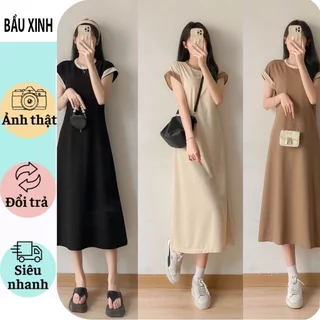 SIÊU XINH V697 ĐẦM BẦU MÙA HÈ-ĐẦM BẦU XINH DÁNG SUỒN TAY HẾN CHẤT COTTON MỀM MÁT MẶC ĐI LÀM ĐI CHƠI PHONG CÁCH TRẺ FRESI