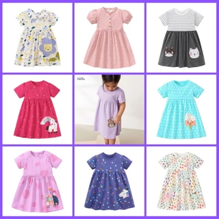 Váy bé gái Little Maven đầm cotton hè bé gái THLM4457