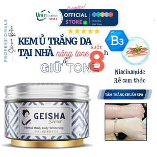 Kem Body Ủ Trắng Da Geisha 3MB Chuẩn Spa - Dưỡng Trắng Nâng Tone Body  - Ủ Trắng Body Dưỡng Trắng Căng Mịn 250g