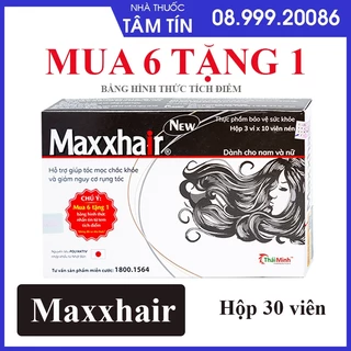 [Mua 6 tặng 1] Chính hãng Maxxhair hộp 30 viên ngăn rụng tóc, giúp mọc tóc nhanh