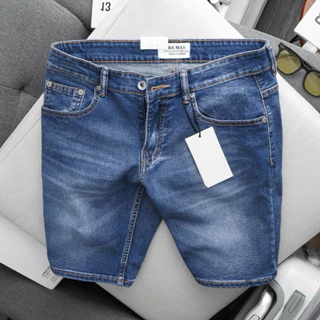 Quần short jean nam cao cấp big size màu sáng xuất xịn co giãn ngang gối