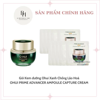 Combo 10 Gói Kem Chống Lão Hóa Ohui Xanh Prime Advancer Ampoule Capture Cream