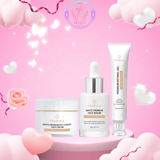 Bộ 3 dưỡng trắng và giảm mụn mờ thâm YAHERA Gồm gel chấm mụn 15g, serum dưỡng trắng 30g và kem dưỡng trắng 20g