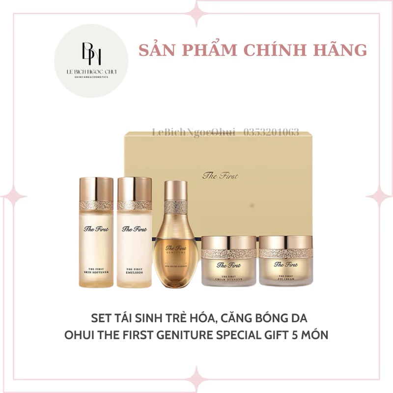 Set Tái Sinh Trẻ Hóa Da, Chống Lão Hóa, Căng Bóng Da Ohui The First Geniture