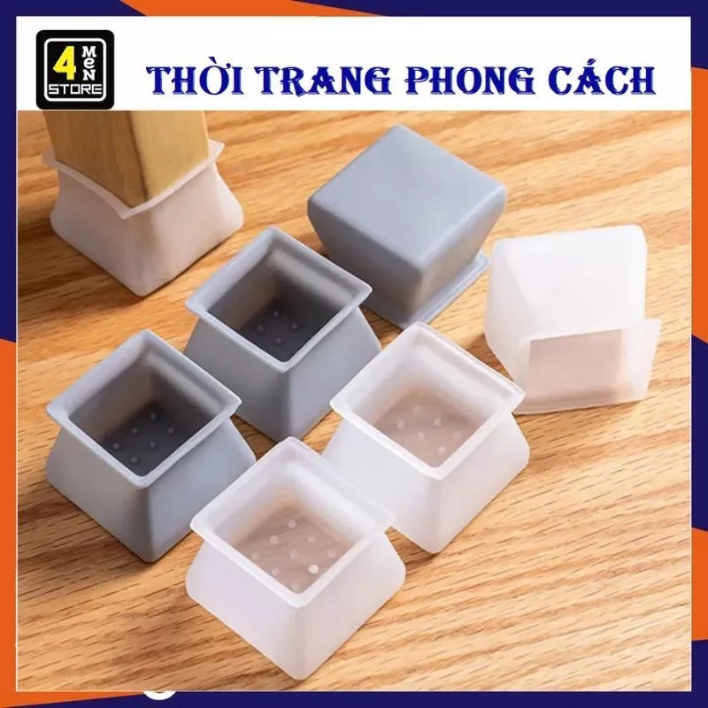 Set 20 Vỏ Bọc Chân Bàn Ghế Bằng Silicon Chống Xước Sàn - Miếng Lót Chân Bàn Chống Trượt - Nút Bịt