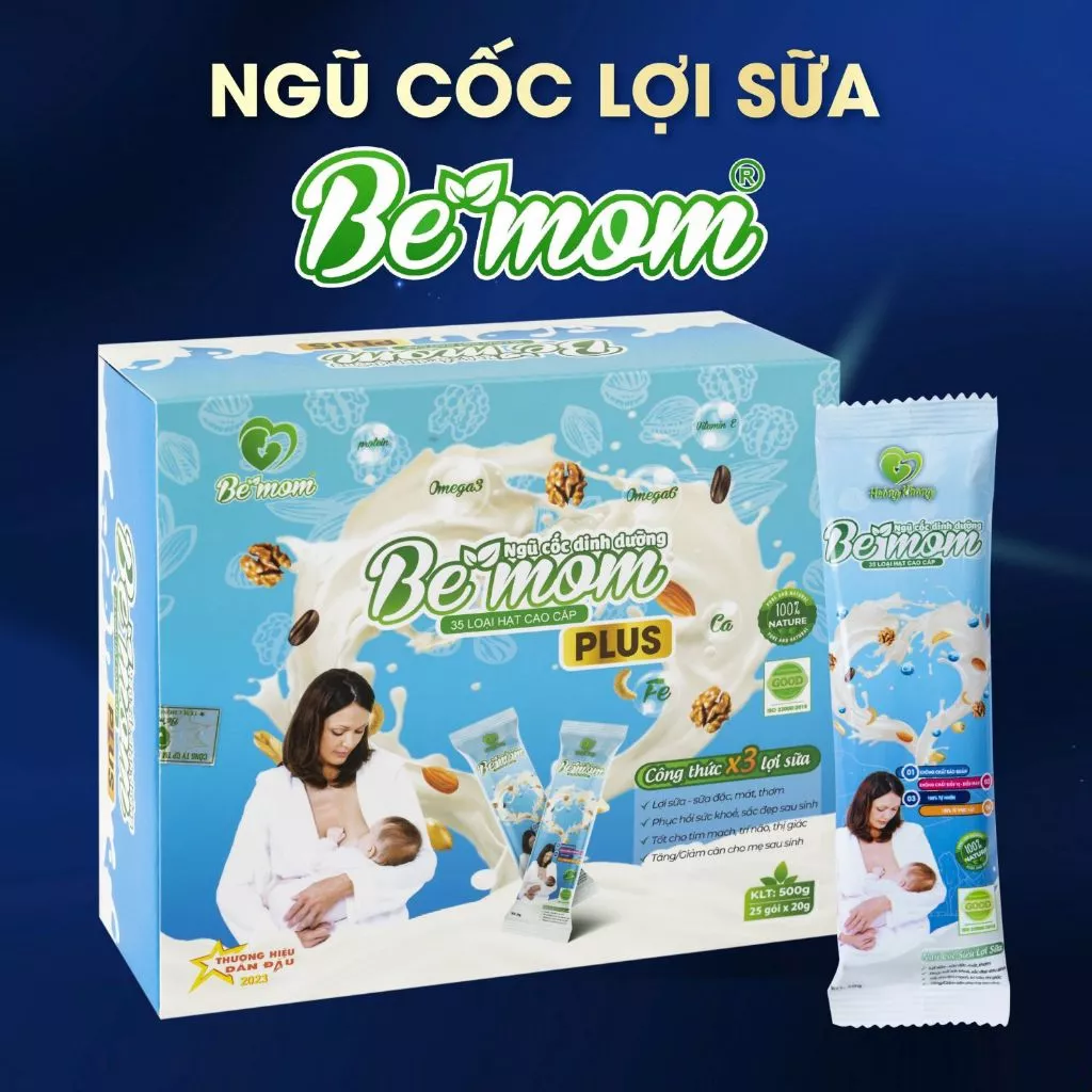 Ngũ cốc Lợi Sữa Bemom, Cho Mẹ Sau Sinh, 35 Loại Hạt ,Hộp 500g