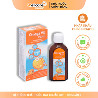 Omega Vit Plus+ [Chính hãng] – Chai 100ml Bổ sung Omega3, Betaglucan, các Vitamin hỗ trợ phát triển toàn diện cho trẻ em