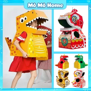 [Size To] Đồ chơi thùng carton Hóa trang khủng long giấy đồ chơi cosplay con vật Mô Mô Home