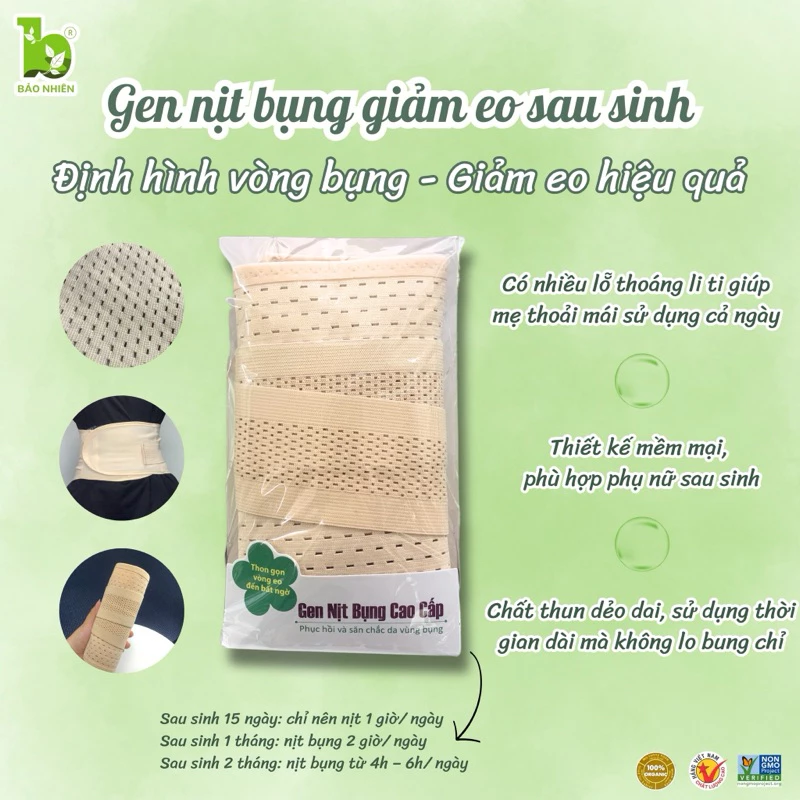 Gen nịt bụng giảm eo Bảo Nhiên - hỗ trợ giảm mỡ cho Mẹ sau sinh