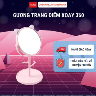 Gương Trang Điểm Xoay Kiểu Hoạt Hình Dễ Thương