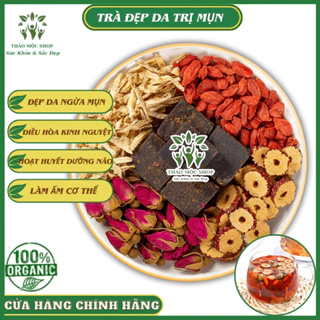 ✅[CHÍNH HÃNG] Trà Đẹp Da Giảm Mun Thanh Sắc An Mộc Trà Gồm Trà Gừng, Đường Nâu, Táo Đỏ, Kỷ Tử, Nụ Hồng