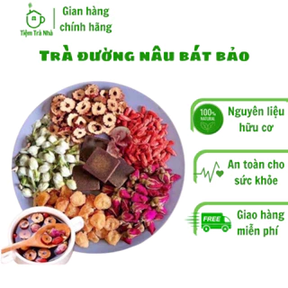 Trà thảo mộc đường nâu bát bảo thảo mộc giảm đau bụng kinh, bổ máu giữ ấm cơ thể