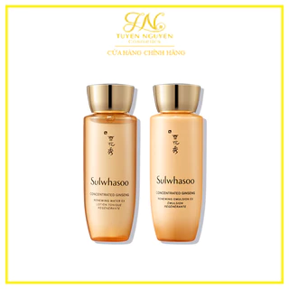 Cặp nước hoa hồng và sữa dưỡng nhân sâm Sulwhasoo Concentrated Gingseng Renewing 25ml