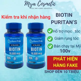 Viên uống mọc tóc, giảm rụng tóc Puritan's Pride Ultra Mega Biotin 10000 mcg 50 viên-100 viên