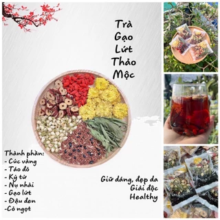 Trà Gạo Lứt Thảo Mộc (Hộp 30 gói) Giảm cân, giữ dáng, đẹp da, giải độc healthy