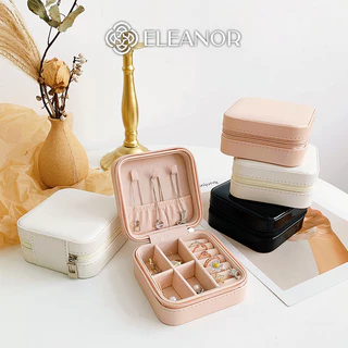 Hộp đựng trang sức du lịch Eleanor Accessories nhiều ngăn hình vuông hộp phụ kiện trang sức 0174