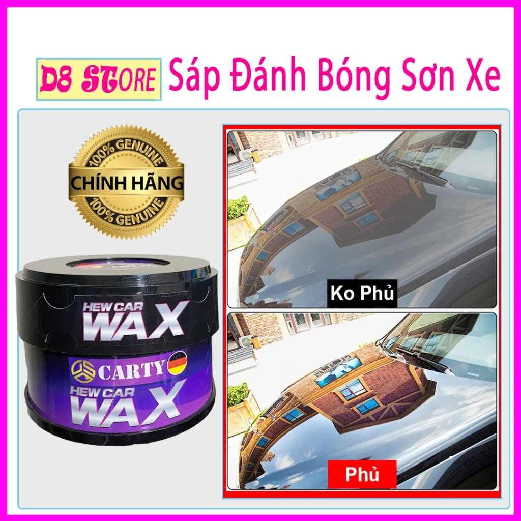 [ Loại Xịn ] Sáp Phủ Bóng Sơn Ô tô, Xe Máy - Phủ Ceramic Wax Làm Đẹp Xe - Đánh Bóng Sơn Xe Chống Bụi Bẩn D8 Store