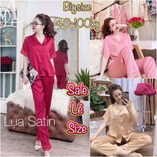 (45-110kg) Đồ Bộ Lụa Satin Bigsize Cao cấp (2XL,3XL,4XL)