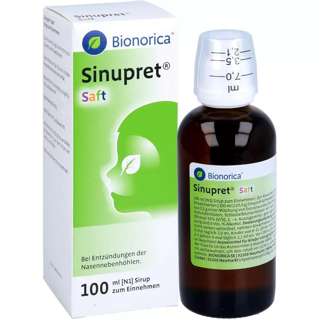 [ Hàng Đức ] Siro Thảo dược mũi, họng SINUPRET Saft - cho bé từ 2 tuổi - 100ml