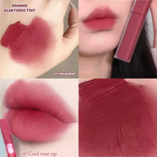 Son kem Romand Blur Fudge Tint 07 Cool Rose Up màu hoa hồng mận