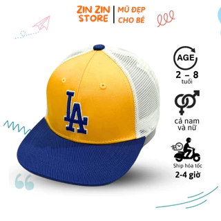 Mũ lưỡi trai trẻ em Snapback lưới vàng xanh siêu đẹp Hot trend cho bé trai và gái từ 2-10 tuổi đón xuân chơi tết 2024