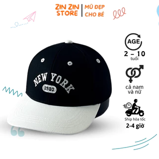 [HOT] Mũ Snapback trẻ em màu đen trắng hàng hiệu phù hợp cho cả bé trai và gái từ 2-10 tuổi du xuân đón tết đầu năm 2024