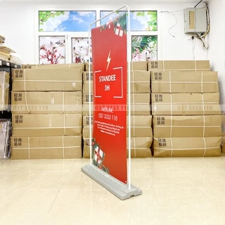 Standee Ngoài Trời, Khung Standee, Giá Treo Kiểu Cửa Chân Đế Nước Cản Gió | 3H