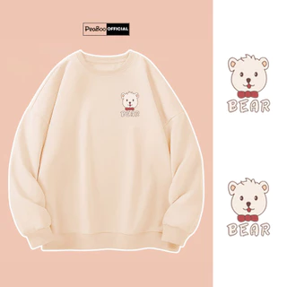 Áo Sweater Gấu Bear Nam Nữ By PEABOO Unisex Chất Nỉ Lót Bông Form Rộng
