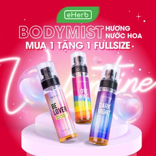 [MUA 1 TẶNG 1 FULLSIZE] Nước Hoa Bodymist Unisex Xịt Thơm Toàn Thân Đi Học BODYMISS 105ml (Chai)