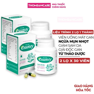 Viên uống giảm mụn Esunvy Combo 2 Hộp - Giúp sáng da, ngừa mụn, điều tiết bã nhờn, ngừa thâm từ thảo dược