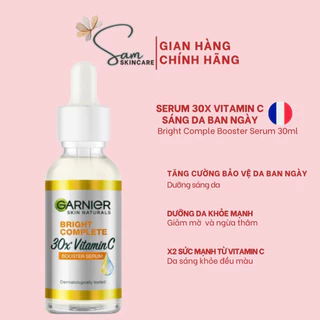 Dưỡng chất ban ngày làm sáng da [Vitamin C + Niacinamide] Garnier Bright Comple Booster Serum 30ml