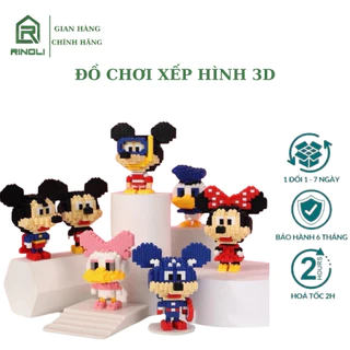 Đồ Chơi Xếp Hình 3D Mô Hình Động Vật Mini Siêu Dễ Thương - Lego mini đồ chơi lắp ráp cho bé -RINOLI