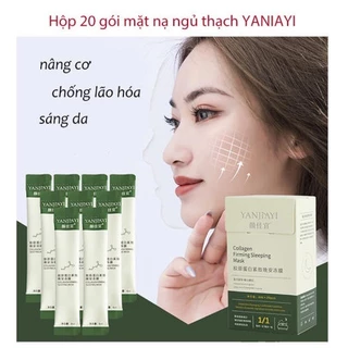 Hộp 20 Gói Mặt Nạ Ngủ Yanjiayi Dạng Gel Collagen Giúp Nâng Cơ Dưỡng Ẩm Sáng Da 4m/gói