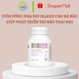 Viên uống DHA bio island cho bà bầu giúp phát triển trí não thai nhi 60 viên