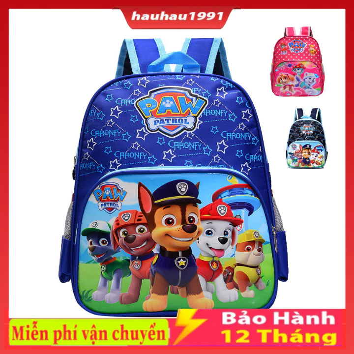 Balo Chó Cứu Hộ Paw Patrol, Cặp Chó cứu hộ, elsa ,Heo Pepa Cho Bé Trai Bé Gái Đi Học Mẫu Giáo-Tiểu Học 3-10 Tuổi