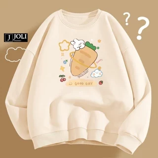 Áo Sweater Thỏ Carrot Good Day Nam Nữ By JOLI Unisex Chất Nỉ Lót Bông Mũ 2 Lớp Form Rộng