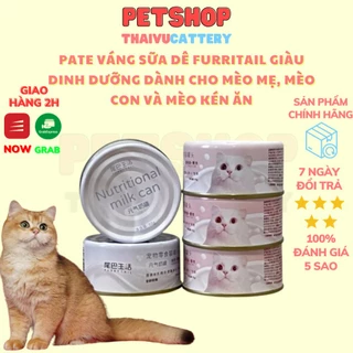 Pate váng sữa dê Furritail giàu dinh dưỡng dành cho mèo mẹ, mèo con và mèo kén ăn lon 85gr